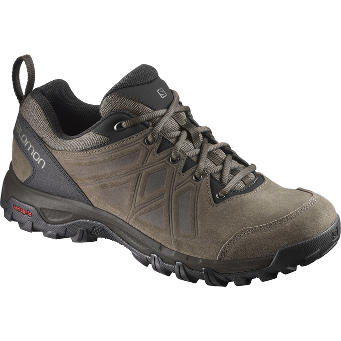 Salomon Singapore Mens Hiking Shoes - EVASION 2 LTR Brown Black | 18549-ONUC